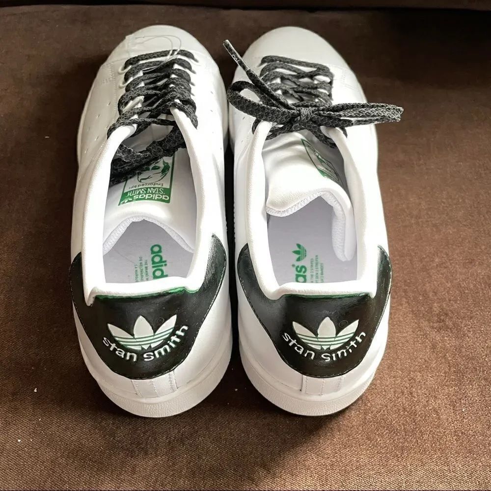New White Black Stan Smith Adidas court sneakers Womens 9 US 41 1/3 EUR - Picture 7 of 14
